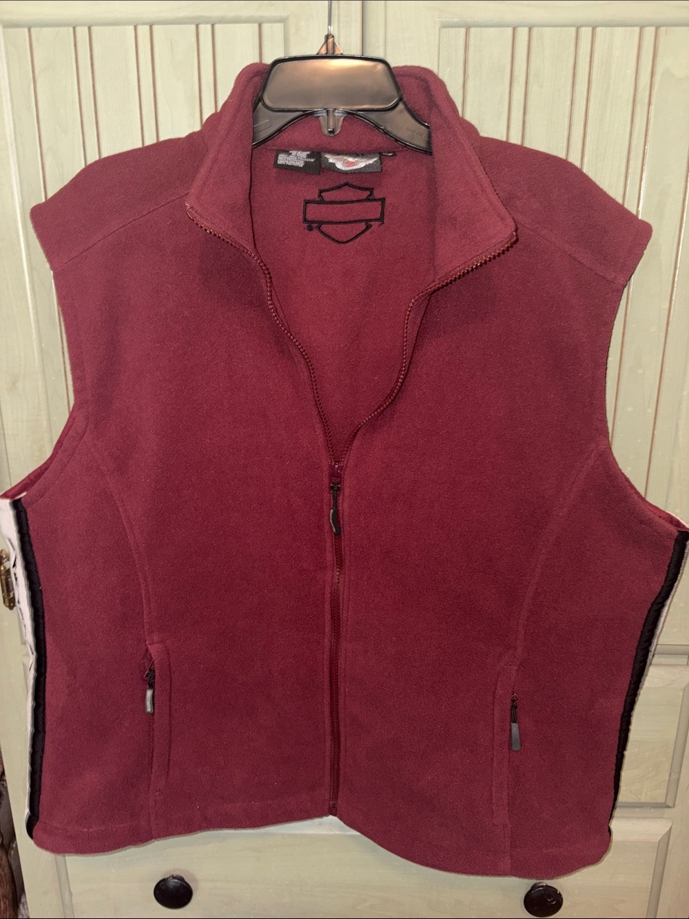 Harley-Davidson Burgundy Zip Fleece Vest